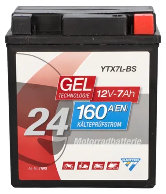 Obrázok produktu pre Cartec GEL batérie YTX7L-BS 6Ah 100A
