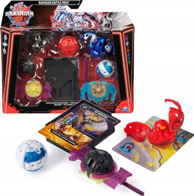 Produktbild von Bakugan 3.0 Battle Pack mit 5 Bllen (2 Special Attack Dragonoid & Ventri und drei Core Balls Bruiser, Octogan, Trox), Spielset, 6 Jahr(e)