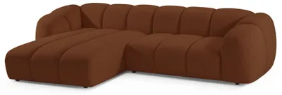 Produktbild von Selsey Millma - Ecksofa L-Form, 3-Sitzer, links, Samt Kupfer, 300 cm
