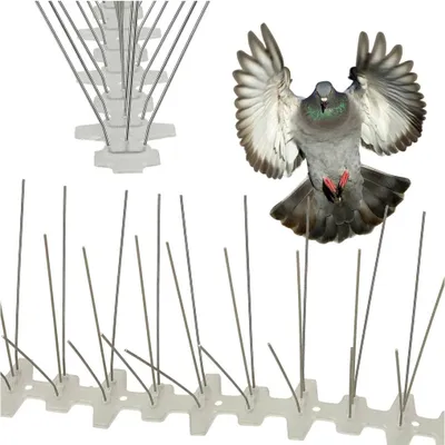 Produktbild von Vogelspikes aus Metall für Tauben, 50 cm x 11 cm x 4 cm