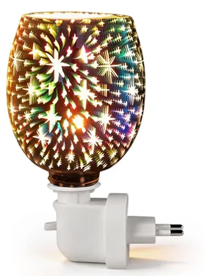 Elektrische Duftlampe mit 3D-Glasdesign, Nachtlicht, Aromalampe