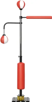 Produktbild von Höhenverstellbarer Boxstand mit Kickpolster, 2 Speedballs, drehbarer Stange, Stahlkonstruktion 107x36x140-205cm