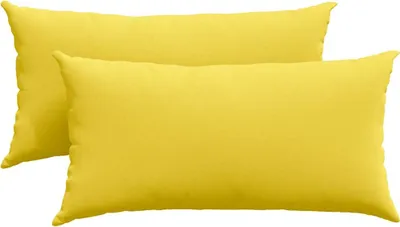 Obrázek produktu pro vidaXL Polštáře na pohovku, 2 kusy, látka, světle žlutá, 80 x 40 cm