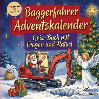 Produktbild von Baggerfahrer-Adventskalender: Quiz-Buch mit Fragen und Rätsel