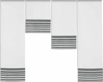 Produktbild von Mini Flächenvorhang Set anthrazit 4028 4-tlg Scheibengardine