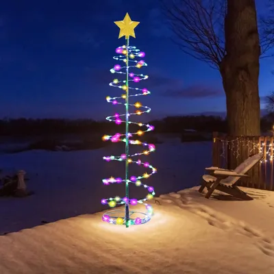 Image de Éclairage de sapin de Noël - Énergie solaire - Étanche - LED extérieur - Décoration de Noël - Guirlande lumineuse pour jardin - Éclairage extérieur
