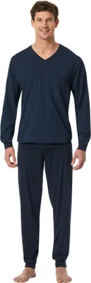Produktbild von Schiesser Herren Schlafanzug lang Gr. 54  nachtblau