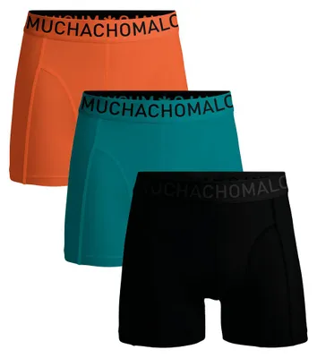 Productafbeelding van Men 3-Pack Boxer Shorts Microfiber Solid Black/Green/Orange M