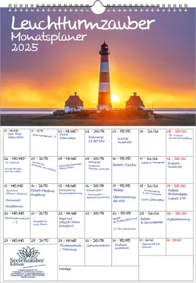 Produktbild von Leuchtturmzauber DIN A3 Kalender Hochformat für 2025 Küste Meer Leuchtturm Leuchttürme - Seelenzauber