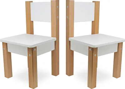 Produktbild von Bubema Lino - Kinderstuhl natur/weiß, 2er-Set , Farbe: natur/weiß