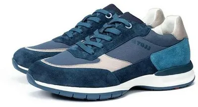 Produktbild von Lloyd Damen Freizeitsneaker aus echtem Leder in Blau mit klassischer Schnürung