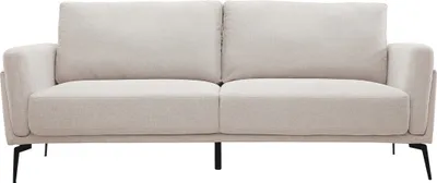 Produktbild von Miliboo - Design-Sofa mit Stoff im Samtdesign Beige 3-Sitzer MOSCO
