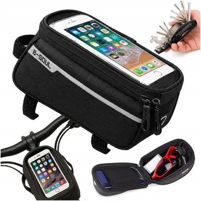 Produktbild von Wasserdichte Fahrradtasche mit Handyhalterung für Lenker