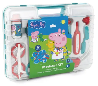 Immagine prodotto di Kit del medico per bambini, set da gioco con 10 accessori: stetoscopio, termometro, forbici, pinzette e altro. Regalo ideale per bambini. Kit del medico per bambini