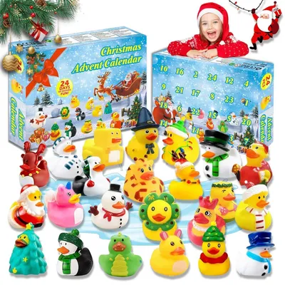 Produktbild von Adventskalender 24 Badeenten Weihnachten 2026 Kinder Geschenk PVC