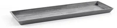 Obrázek produktu pro Podmiska pod truhlík Ecopots Bruges plastová 47,5×19,5×2,5 cm, šedá