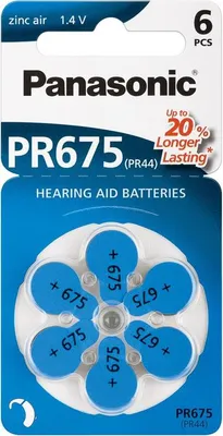 Obrázek produktu pro Panasonic PR-675/6LB Panasonic PR 675 sluchadla Zinc Air 6 kol