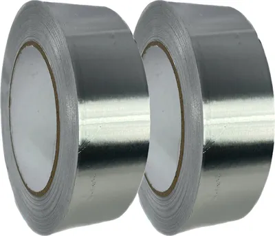 Obrázok produktu pre Hliníková páska, hliníková lepiaca páska, 50 mm × 50 m, izolačná lepiaca páska, 2 rolky
