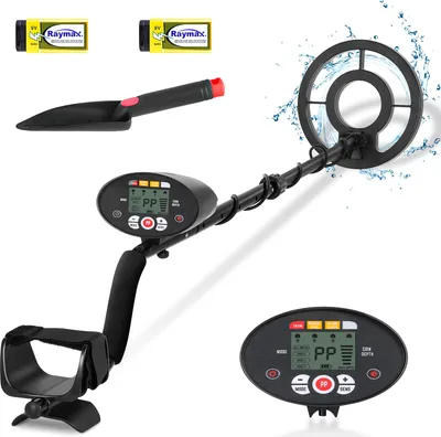 Productafbeelding van Metaaldetector met LCD-display voor volwassenen/kinderen, multifunctionele en lichte detector, geschikt voor het zoeken naar schatten en goudklompjes in de grond, met verstelbare steel