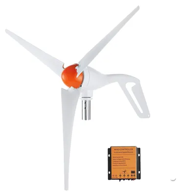 Produktbild von VEVOR 500W Windturbinen-Generator, 12V Windturbinen-Kit, 3-Blatt Windkraftgenerator mit MPPT-Controller, einstellbare Windrichtung & 2,5 m/s Startwindgeschwindigkeit, geeignet für Zuhause, Bauernhöfe, Wohnmobile, Boote, Ohne Anemometer, 500 W