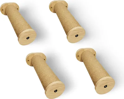 Image de 4 pièces poteaux d'escalade chat 30x8cm mur chat poteaux mur d'escalade chat mur