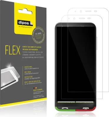 Produktbild von 2x Schutzfolie für Emporia SUPEReasy Folie, 100% Displayabdeckung, dipos Flex