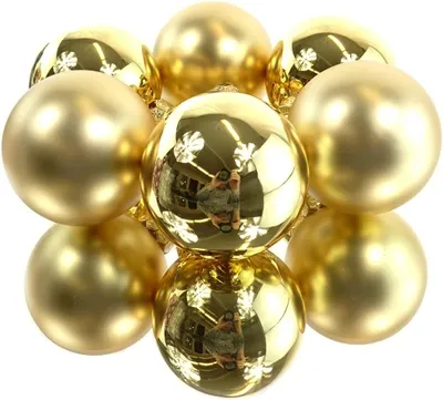 Produktbild von Christbaumkugeln Goldfarben Ø 8 cm aus Glas - 6er Set