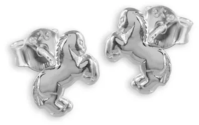 Produktbild von Kinderohrringe Pferd Kinder Ohrstecker Silber Kinderschmuck