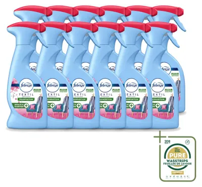 Productafbeelding van 12 x Febreze Textielverfrisser - Roos en Nootmuskaat - 375 ml - Voordeelverpakking - 12 stuks