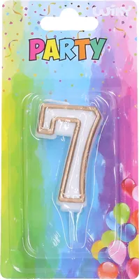 Produktbild von Partykerze 7 – goldfarben