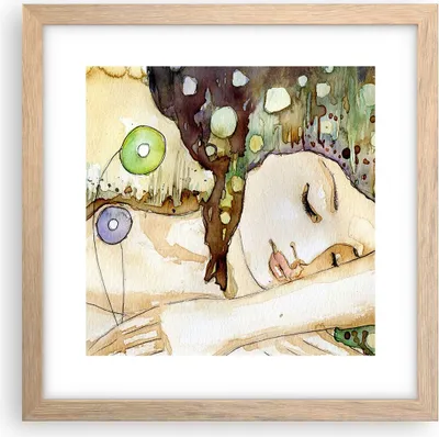 Produktbild von Gerahmtes Poster - Rahmen in heller Eiche - Frau modern - 30x30 cm - Wand Bild - Wanddeko - Wandbilder - Kunstposter - Wandposter - Bilderrahmen - Bilder - Kunstdruck - Wandbild - P2NAC30x30-3553