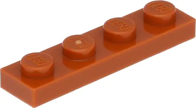 Obrázek produktu pro Lego® 1x4 deska 3710 - 10 kusů Tmavě oranžová