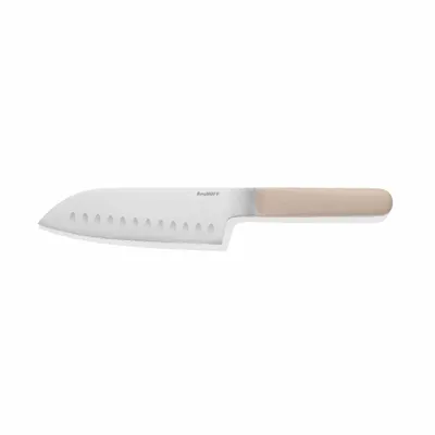 Produktbild von BergHOFF Home Elements Santokumesser 16,7 cm, Edelstahlklinge, für Fleisch Fisch Gemüse, Sand