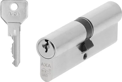 Produktbild von AXA Doppelzylinderschloss – 45/45 mm – Sicherheitszylinder, vernickelt – inkl. 3 Schlüssel
