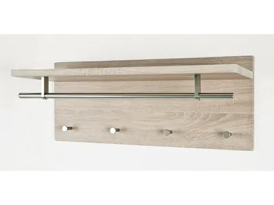 Produktbild von Haku Wandgarderobe aus Eiche-Edelstahloptik