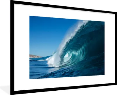 Produktbild von MuchoWow® MuchoWow® Gerahmtes Poster Meer - Wasser - Golf 90x60 cm - Poster mit zchwarzem Bilderrahmen - Wanddekoration - Fotos