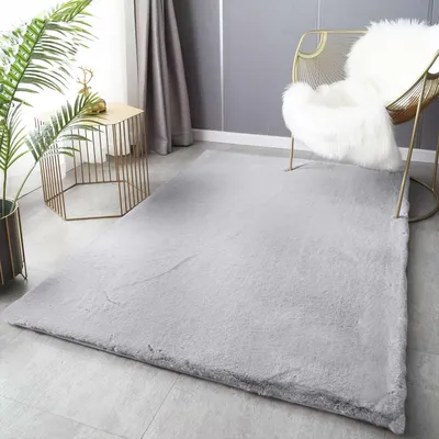 Produktbild von Fellteppich Deluxe waschbar, sanfter Hochflor-Teppich einfarbig, kuschelig für Ihr Wohnzimmer oder Schlafzimmer