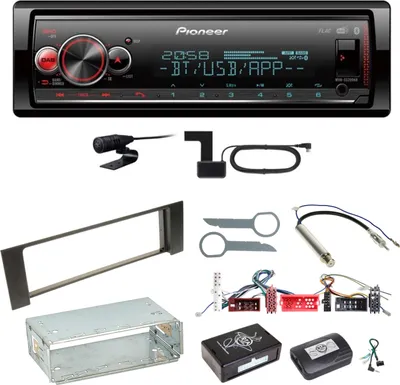 Produktbild von Pioneer MVH-S520DAB Bluetooth Digitalradio AUX WMA Einbauset für Audi A4 B6 B7