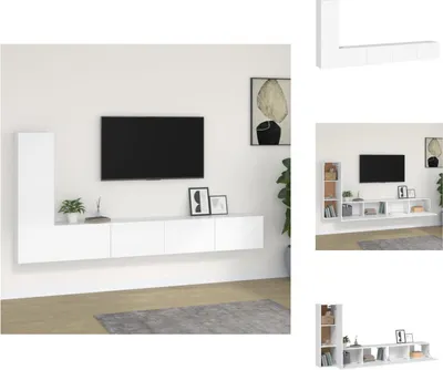 Obrázek produktu pro vidaXL 3-dílná sada TV skříněk bílá materiál na bázi dřeva - TV nábytek