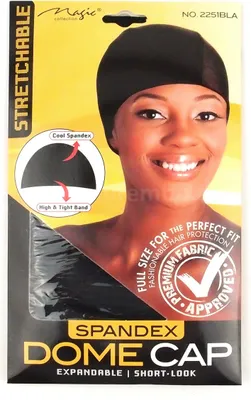 Produktbild von Bee Sales Magic Collection Elasthan Dome Cap (Black, Schwarz) #2251BLA