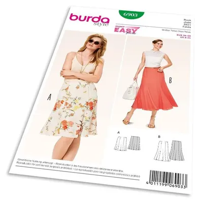 Produktbild von 6903 Bahnenrock mit Saumschwung, Burda