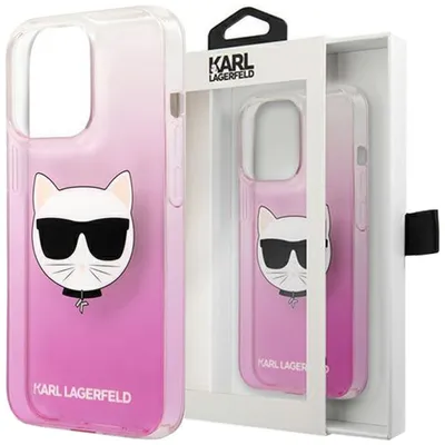 Produktbild von Karl Lagerfeld Klhcp13Xctrp Iphone 13 Pro Max 6,7"" Hardcase Różowy/Pink Choupette Head
