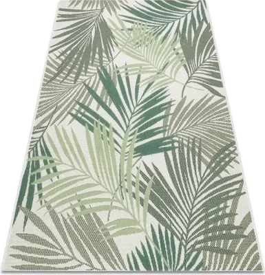 Image de Tapis EN CORDE SIZAL COLOR 19433/062 Feuilles Vert JUNGLE vert 160x230 cm