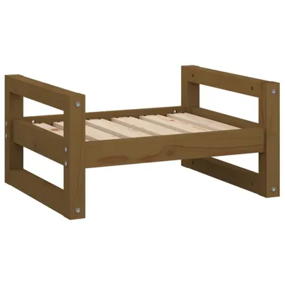 Immagine prodotto di vidaXL Letto per cani marrone miele 55,5x45,5x28 cm in legno di pino massiccio