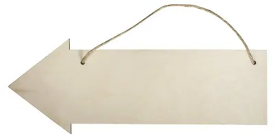 Produktbild von Rayher 62848505 Holz Schild Pfeil, FSC100%