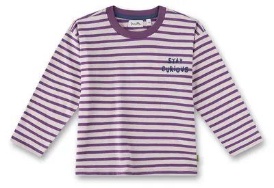 Produktbild von Sanetta Pure Jungen-Langarmshirt lila Ringel 56