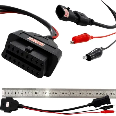 Produktbild von 1x 3-Pin auf 16-Pin OBD2 Adapter Diagnosekabel kompatibel mit Fiat Alfa Lancia