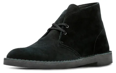 Produktbild von Clarks Herren-Stiefel Bushacre 2 Chukka, Schwarz - schwarze Velourslederoptik -