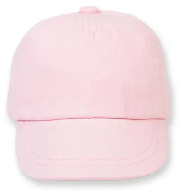 Produktbild von Larkwood LW090 | Baby Cap / Baumwoll-Twill / 6-12 Monate - Farbe: Pale Pink - Größe: 6-12 Monate