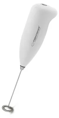 Zdjęcie produktu dla Esperanza EKF001W, Handheld electric milk frother, Biały, Stal nierdzewna, Przyciski, Bateria, AA